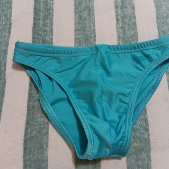 VINTAGE 1" SIDES SPEEDO SWIM BRIEF, SIZE 32", TURQUOIS BLUE (*) - (Pre-owned) - Picture 1 of 7
